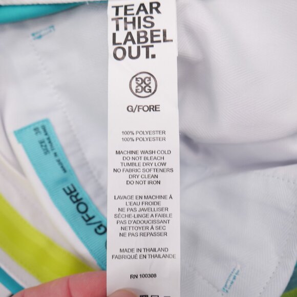 G/FORE Men's Bluebird Golf Shorts Size 30 Skull & T's AOP Embroidery NWT - Picture 5 of 11